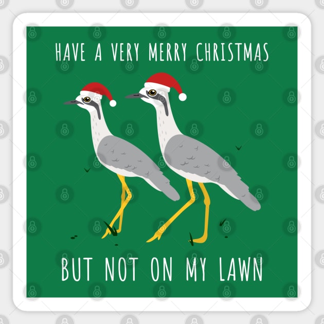 Screaming Curlews Christmas Sticker by Messy Nessie